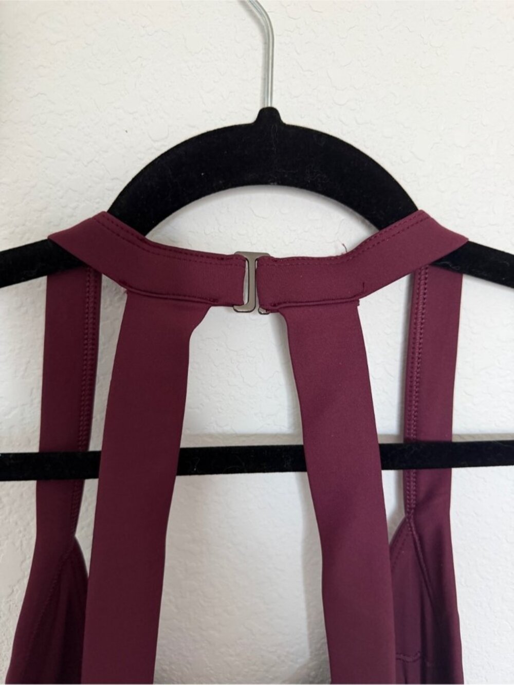 Halter High-Low Dress in Deep Wine - Picture 4 of 4